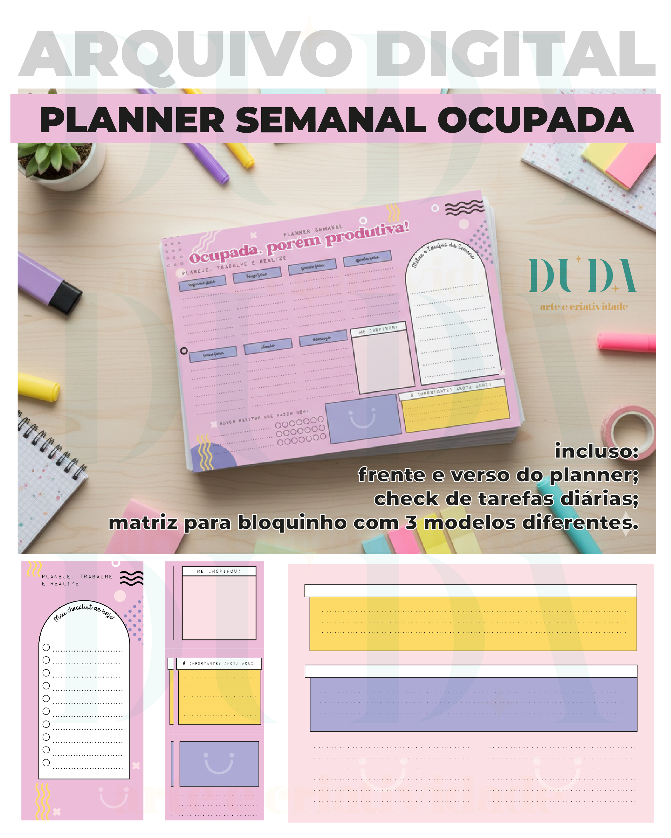 Kit Planner Semanal Ocupada - Imagem 2