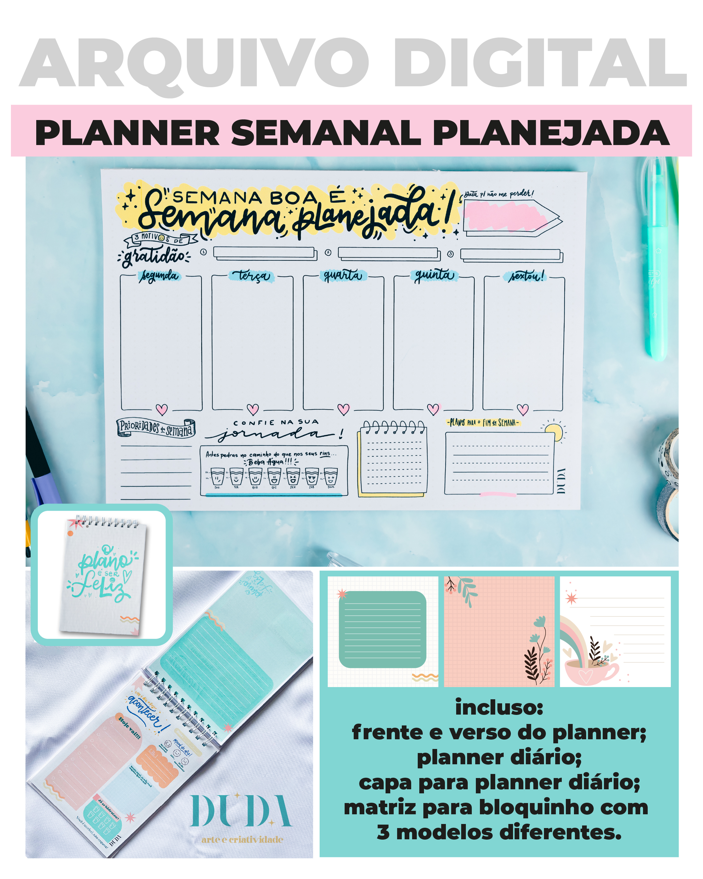 Kit Planner Semanal Planejada - Imagem 2
